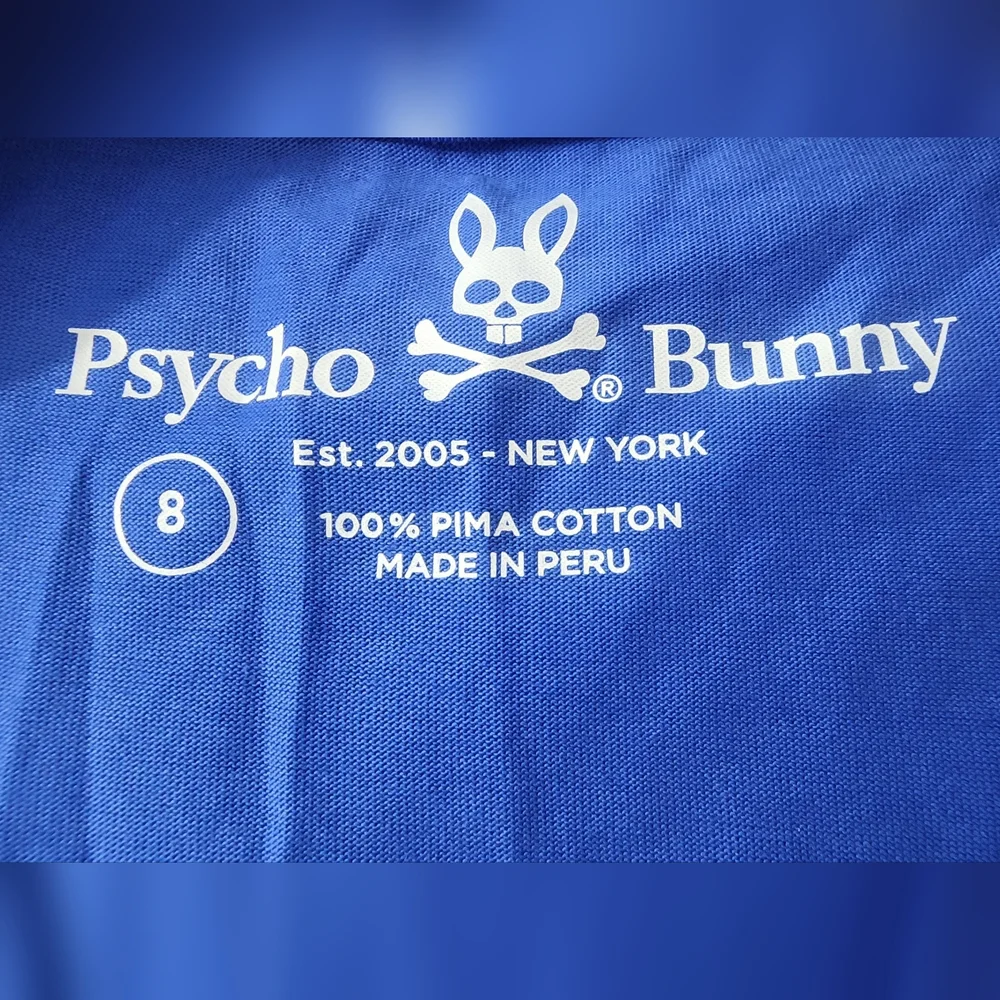 Blue Graphic T-Shirt with Bunny Skull Design - Picture 2 of 4